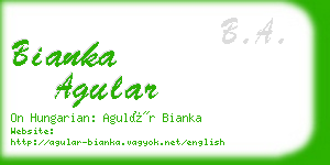 bianka agular business card